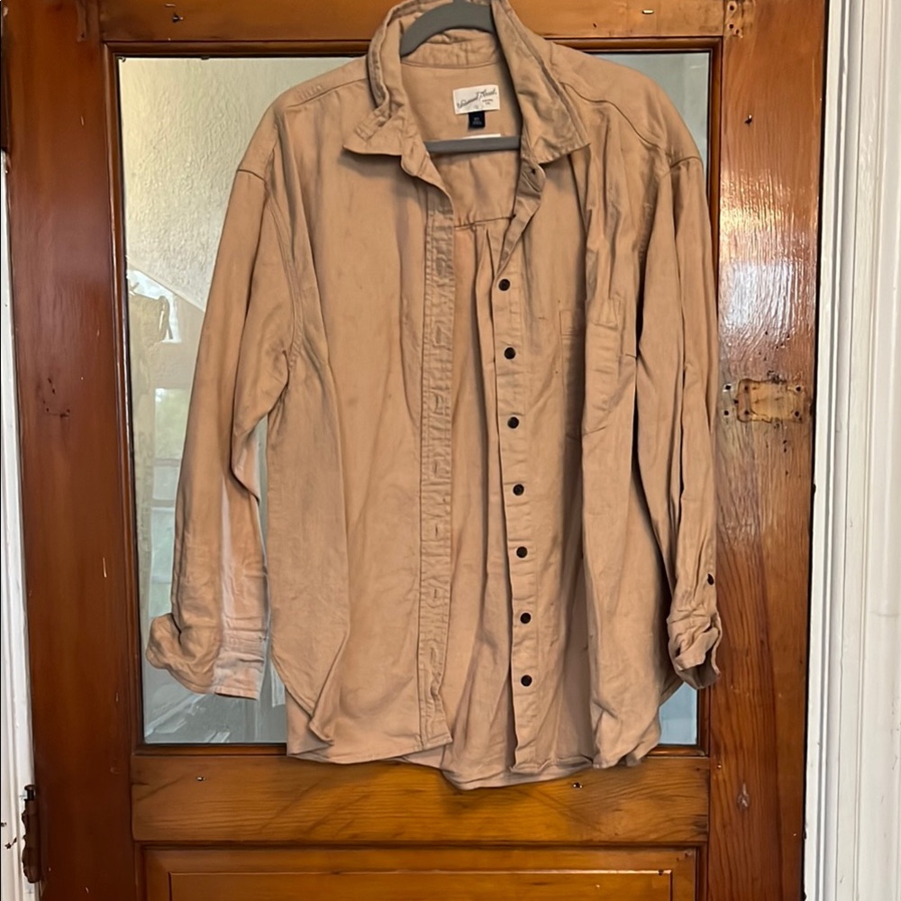 Universal Thread Tan Oversized Button Down Shirt